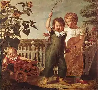 Los niños Hunselbeck, óleo sobre lienzo, 1805-1810