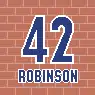 Jackie Robinson, 2B. Retirado en todos los equipos de Grandes Ligas en 1997.