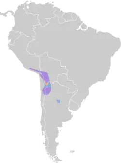 alt=Mapa de distribución
     No reproductivo     Todo el año     Cría