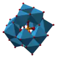 Representación poliédrica del anión de Keggin, un polianión molecular