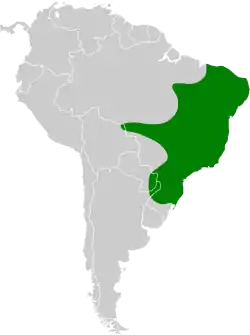 Distribución geográfica del mosquerito oliváceo.