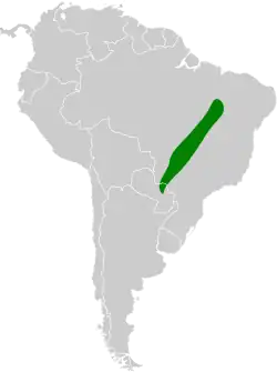 Distribución geográfica del mosquerito de Reiser.