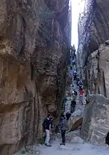 Escalera en la puerta Oeste o puerta de Gaza.