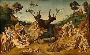 Las desventuras de Sileno, de Piero di Cosimo, ca. 1500, Fogg Art Museum.