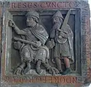 Utrecht, iglesia de San Pedro. Poncio Pilato señalando a Cristo (relieve en 4 partes)