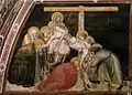 Descendimiento, de Pietro Lorenzetti. en los frescos de Asís, 1320.