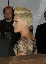 Pink con mohawk falso