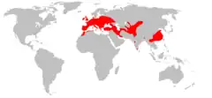 Distribución de Pipistrellus pipistrellus.