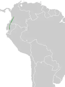 Distribución geográfica del frutero pechinaranja.