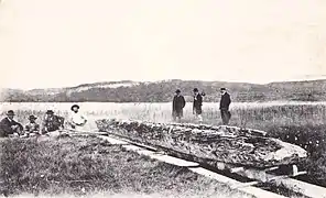 Canotaje desde el lago Chalain, Jura, 1904