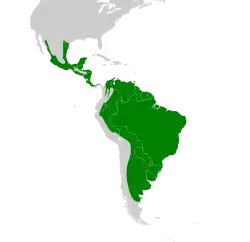 Distribución geográfica del benteveo