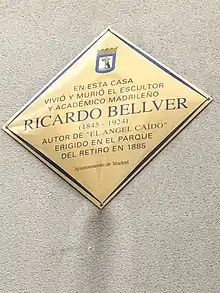 Placa Calle Cardenal Cisneros. Madrid