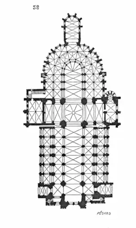 Planta de la catedral de Coutances