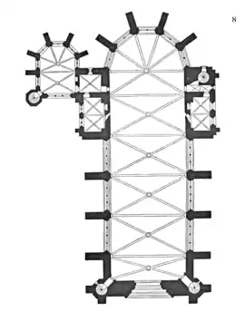 Planta de la Sainte-Chapelle de Eugène Viollet-le-Duc