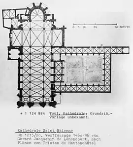 Planta del grupo catedralicio a principios del siglo XX