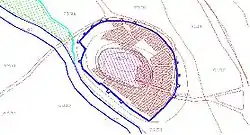 Plano del cerro del castillo de Molina de Segura