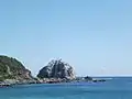 Vista desde Playa El Canelo hacia Santuario de la Naturaleza Peña Blanca