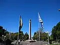 Obelisco en la Plaza Internacional, en la frontera entre Brasil y Uruguay