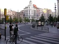 Vista de la Plaza de España desde El Coso.