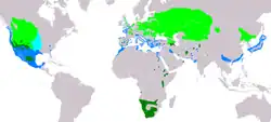 Distribución del zampullín cuellinegro.