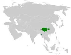 Distribución de Poecile hypermelaenus