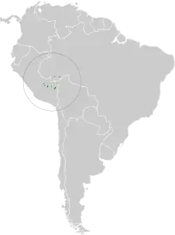 Distribución geográfica del titirijí cariblanco.