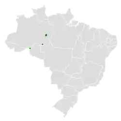 Distribución geográfica del titirijí carirrosa.