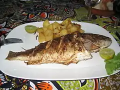 Pescado a la brasa