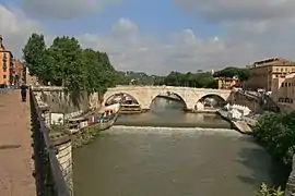 Vista del Cestio y el río Tíber.