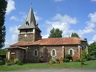 Iglesia de Pontenx-les-Forges construida con garluche