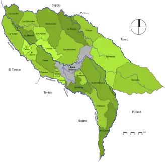 Corregimientos del municipio de Popayán