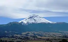 El Popocatépetl, visto desde Amecameca, estado de México.