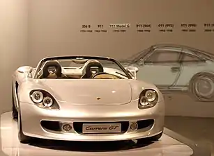 Prototipo del Porsche Carrera GT en el museo.