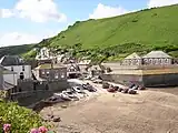 Port Isaac, histórico pueblo pesquero de la costa norte de Cornualles (Reino Unido).