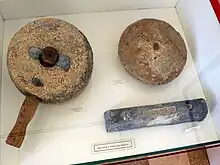 Útiles de la minería de época romana. Museo Arqueológico de La Unión.