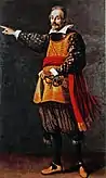 Retrato de Francesco Andreini con el traje de Capitano Spavento.