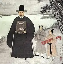 Un retrato del oficial Jiang Shunfu (1453-1504), finales del siglo XV (Dinastía Ming)