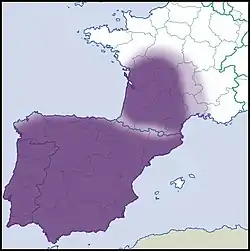 Distribución de Potomida littoralis.