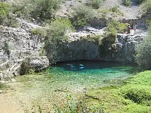 Vista del Pozo Azul.