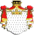 Escudo del presidente con mortero y marqués siglo XVIII