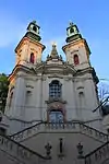 Iglesia de San Juan de Nepomuceno en la Ciudad Nueva de Praga por Kilian Ignaz Dientzenhofer, década de 1730.