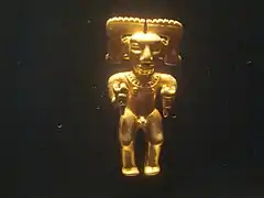 La figura humana es el tema predominante en las piezas de oro del Caribe costarricense.