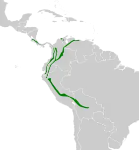 Distribución geográfica del subepalo moteado.