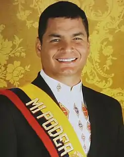 El guayaquileño Rafael Correa, expresidente de Ecuador.