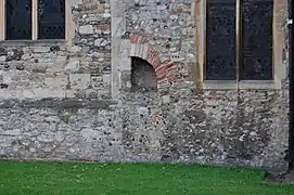 Bóveda de  cañón del siglo VII en la iglesia de Prittlewell