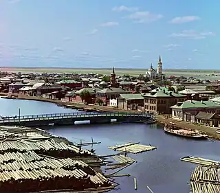 Vista de Tobolsk en 1910, foto de Sergéi Prokudin-Gorski.