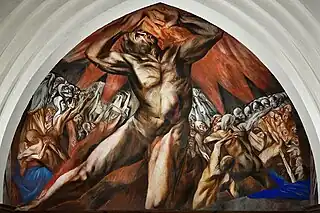 Prometeo del Pomona College (1930) de José Clemente Orozco.