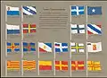 Banderas propuestas de Finlandia 1862–1918, compiladas por Olof Eriksson.