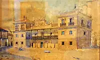 Proyecto de casa consistorial de Colmenar de Oreja. Acuarela sobre papel, 40 x 59 cm (1901).