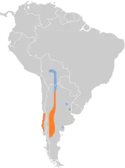 Distribución geográfica del doradito limón.